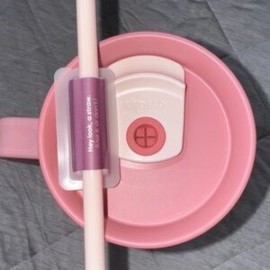 Owala Pink Water Bottle with Straw